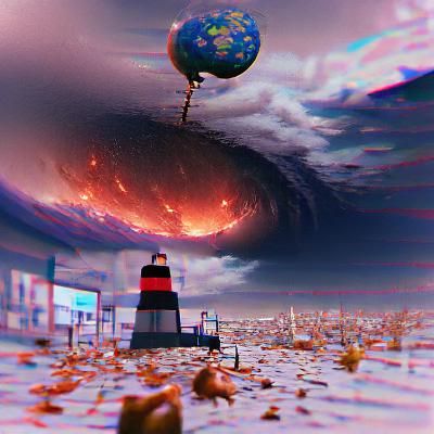 Apocalyptic Landscape Generated by AI