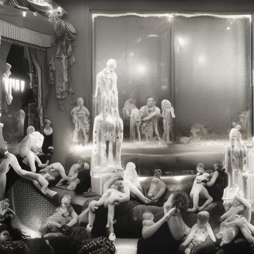 Abstract Human Forms with Glassy Ocean Elements