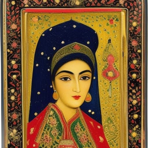 Persian Miniature Painting in Style of Chaim Soutine