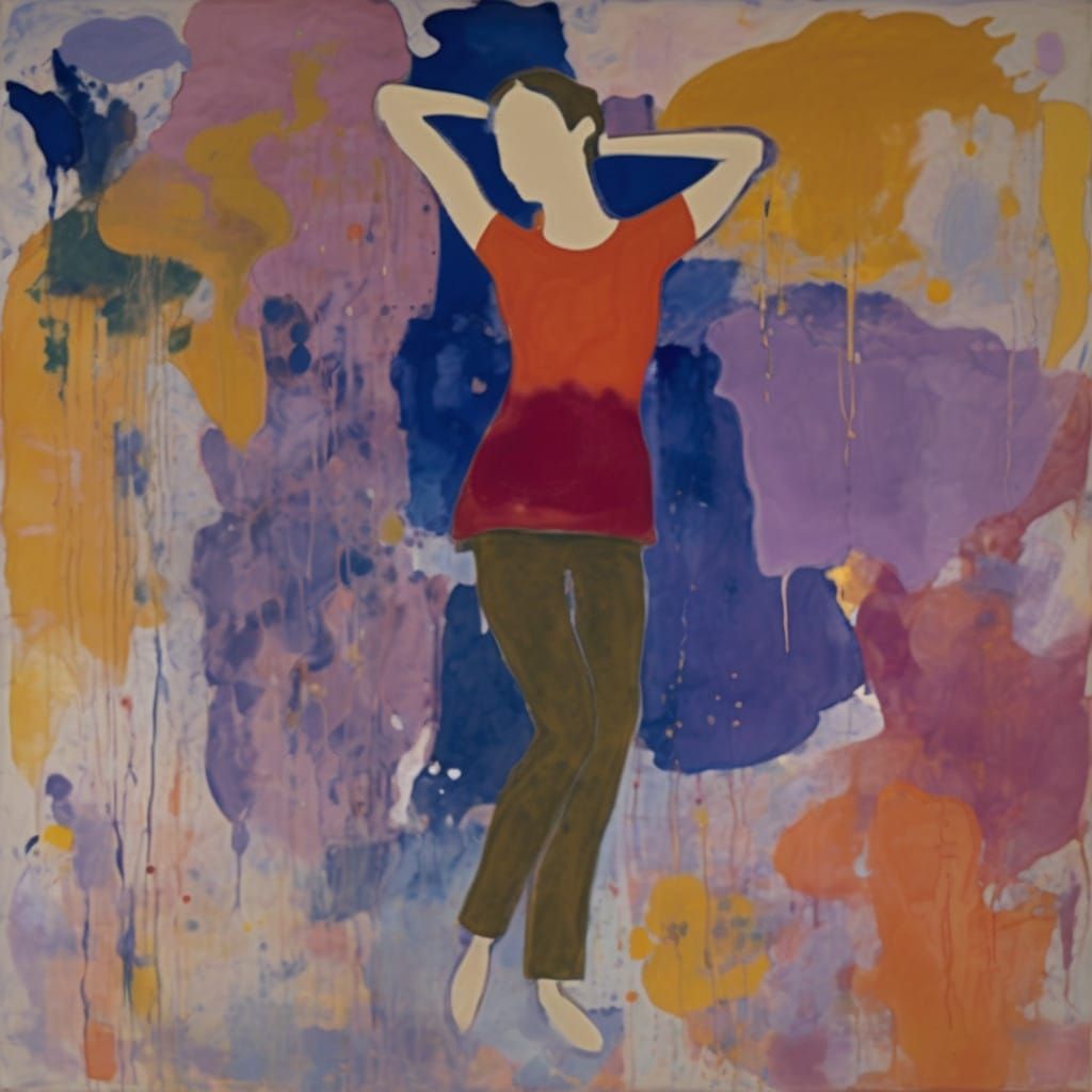 Dynamic Rainy Night Dance in Vibrant Colors