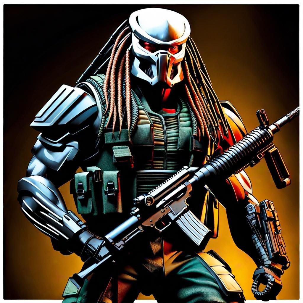 Dutch Schaffer wearing Predator Helmet