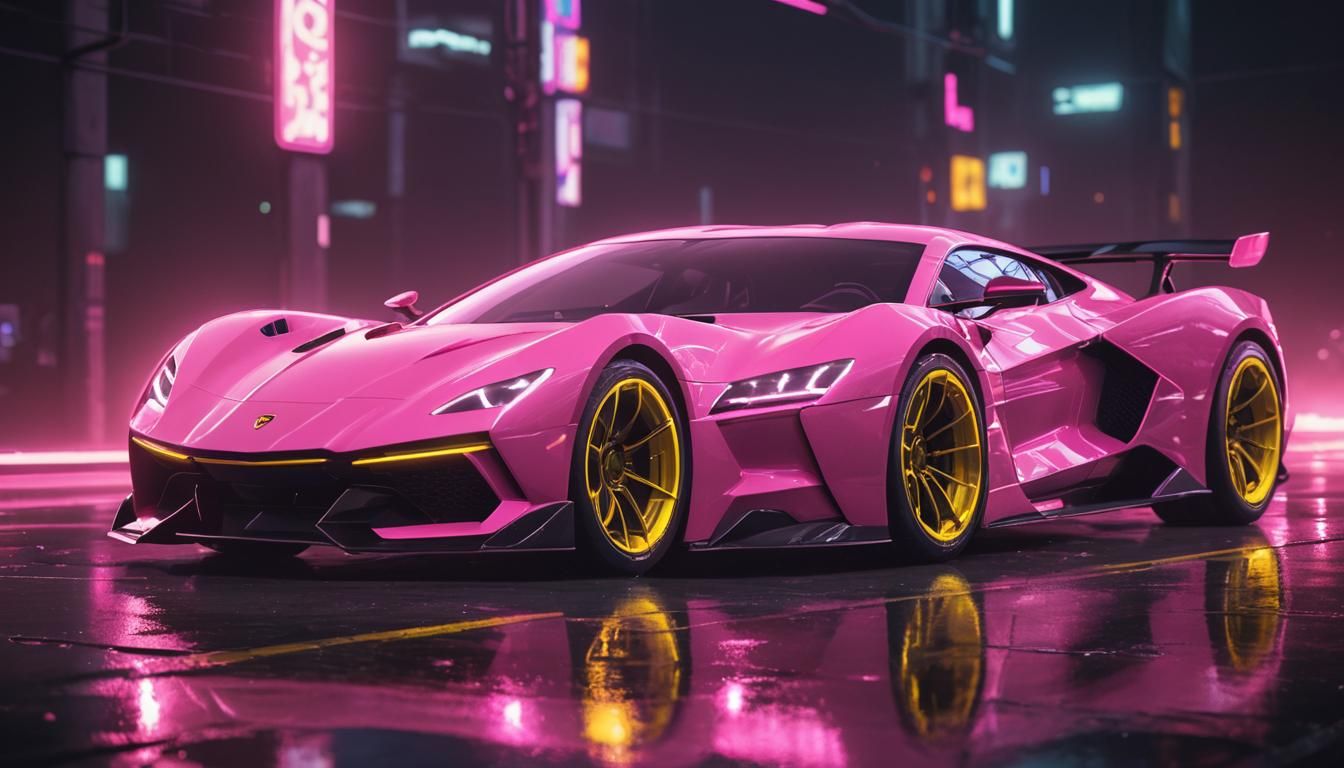 pink supercar