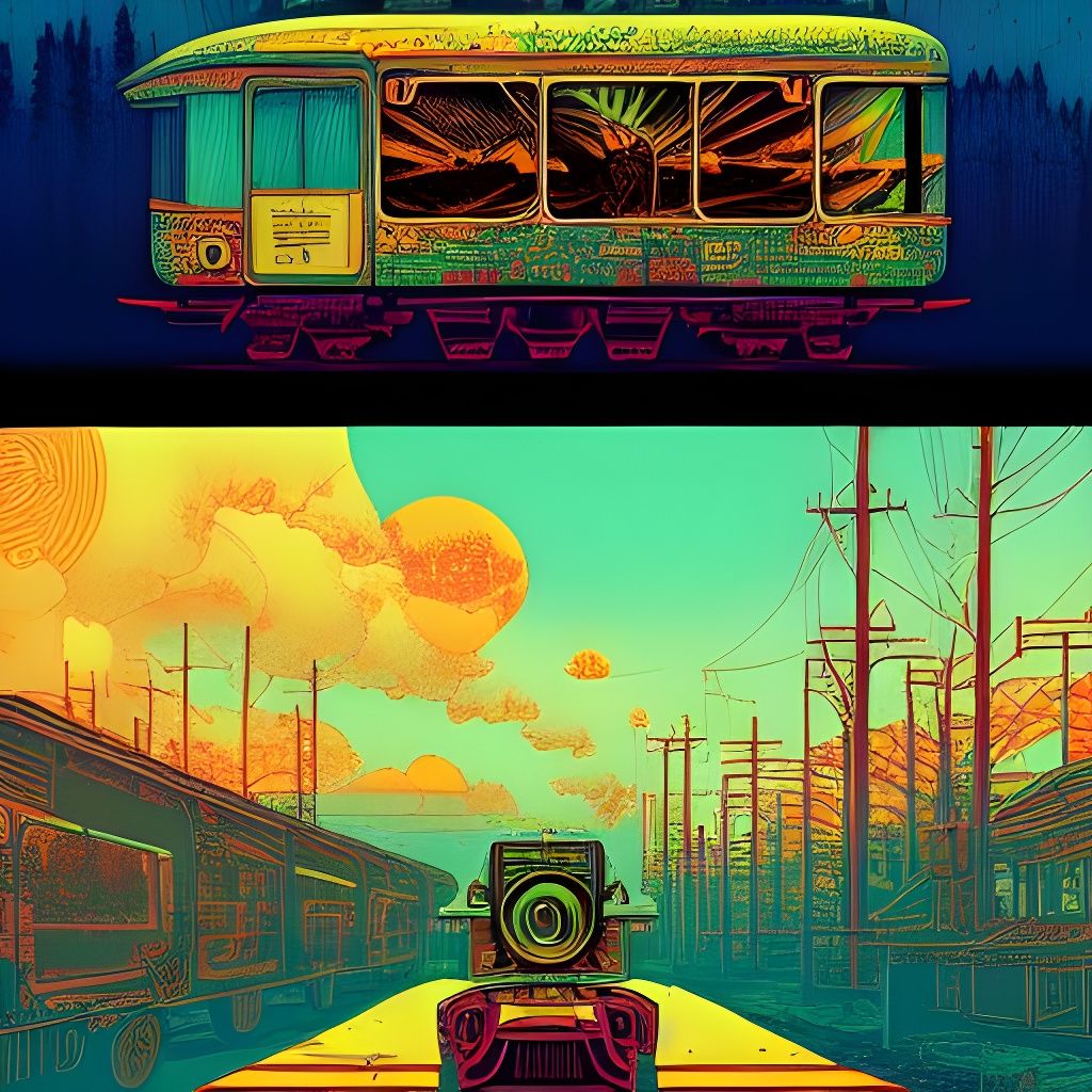 Zaratan Express to Inverness: Solarpunk Movie Poster