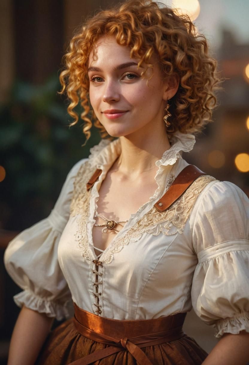 Cinematic Portrait of Smiling Bard with Lute