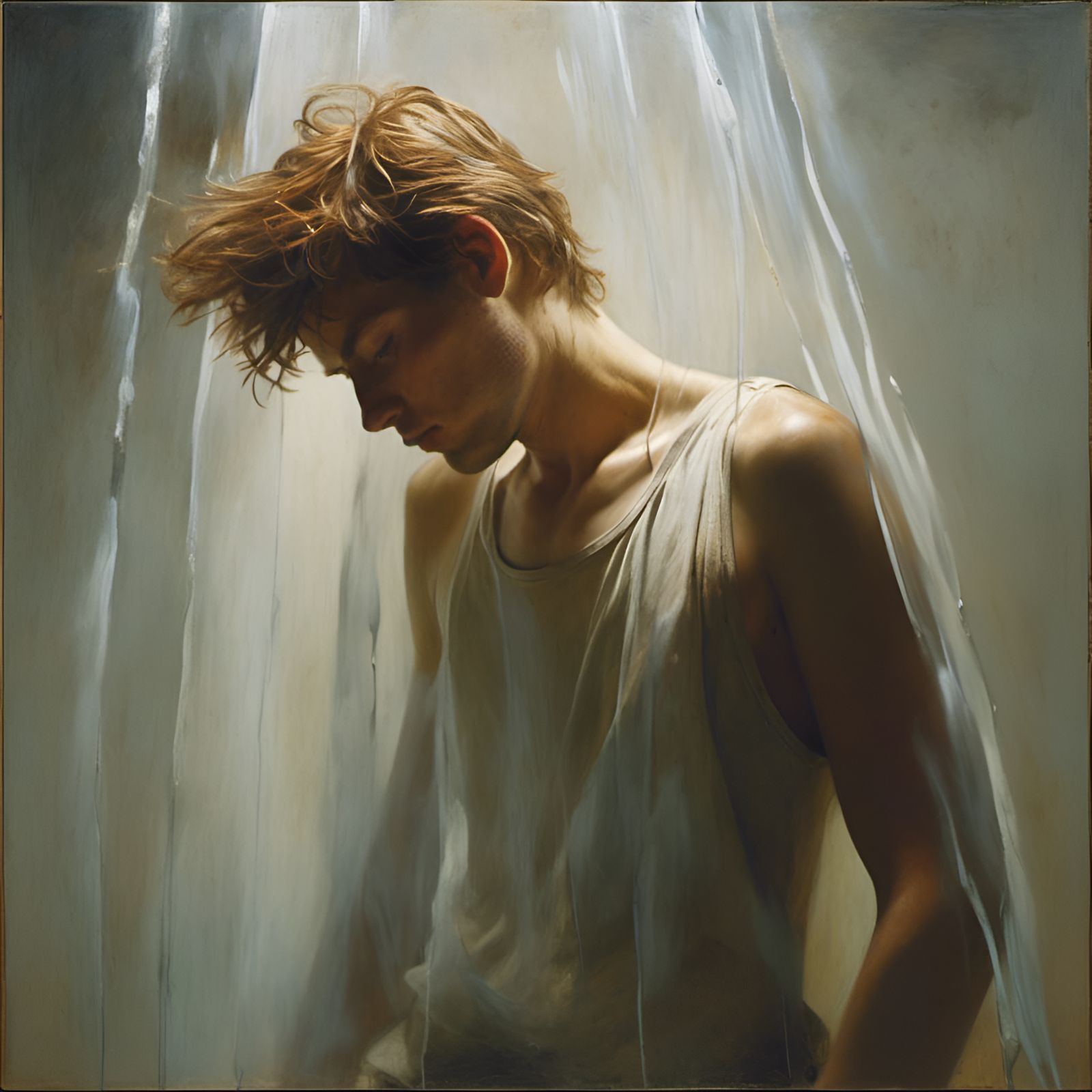 Australian Tonalism Painting with Light Rays