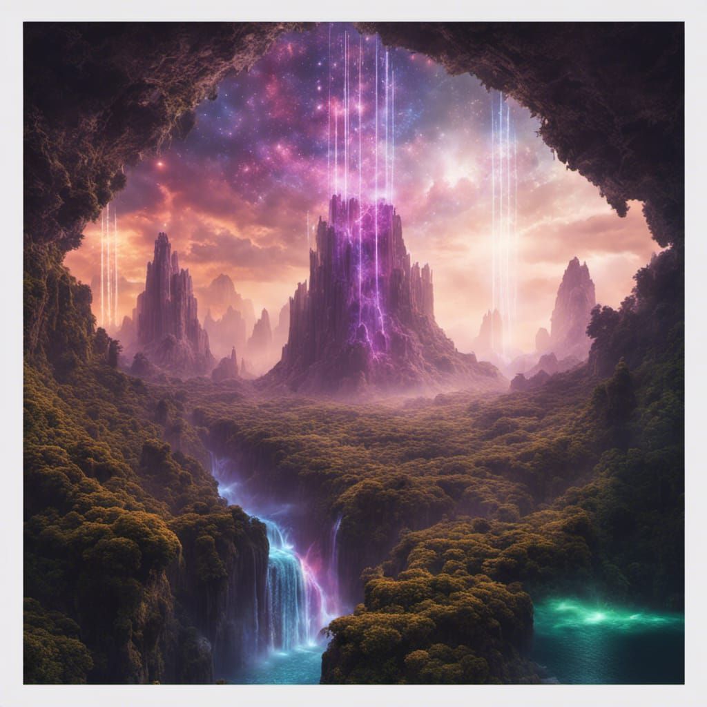 Matrix Code Waterfall in Parallel Universe