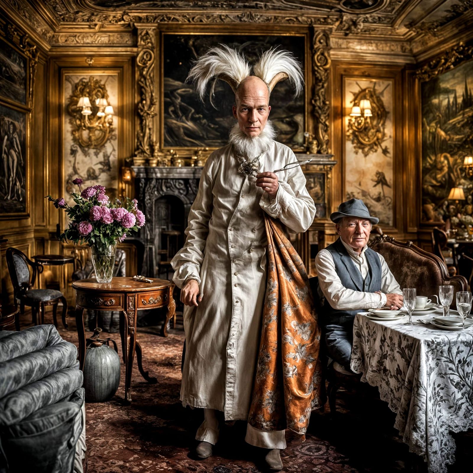 Surreal Alien Celebration in Bistro Bizzarro