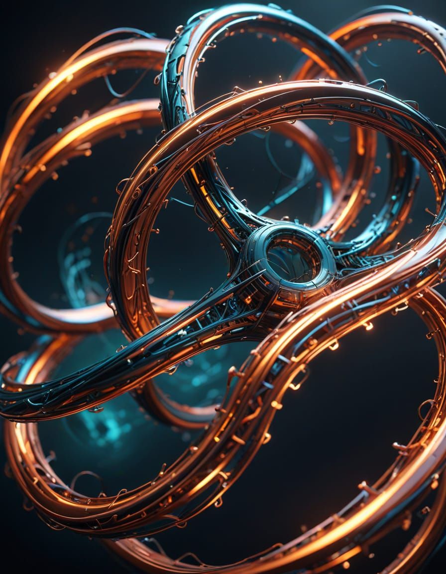 Vibrant Lissajous Curve Transformations in Photorealistic De...