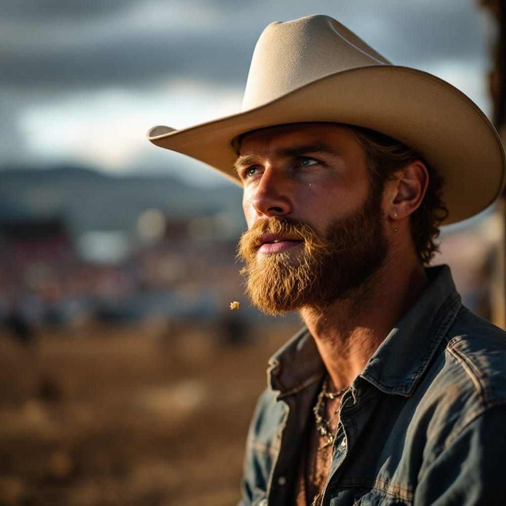 Rugged Cowboy Portrait in Epic Cinematography Style