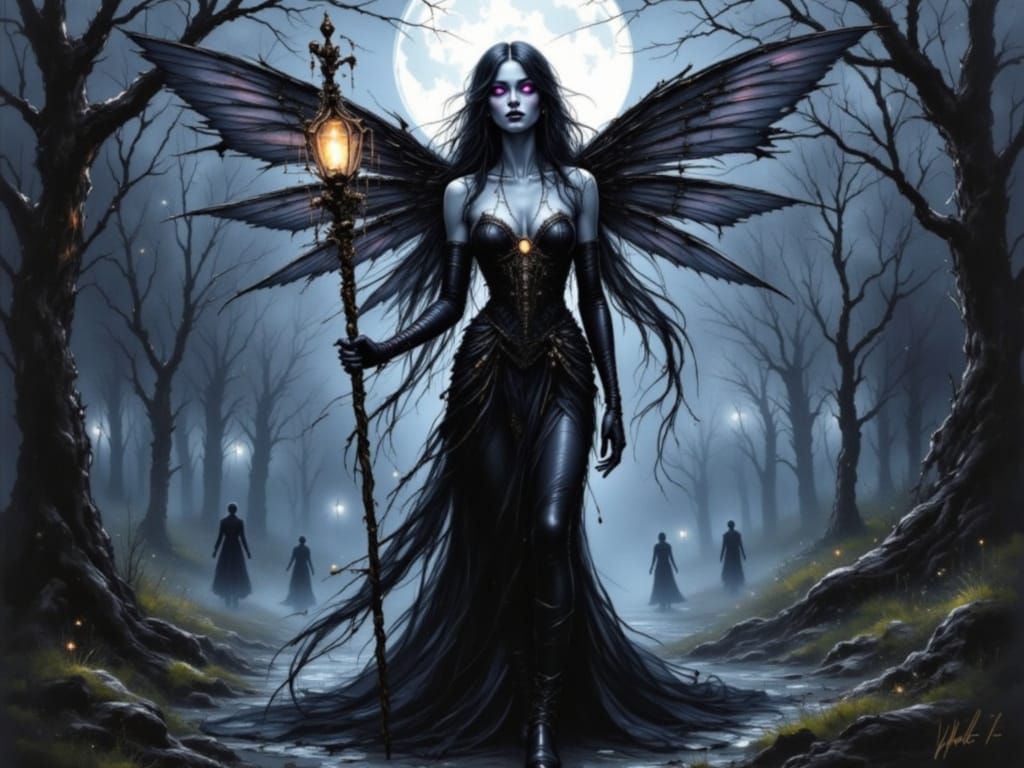 Ethereal Fairy in Moonlit Forest