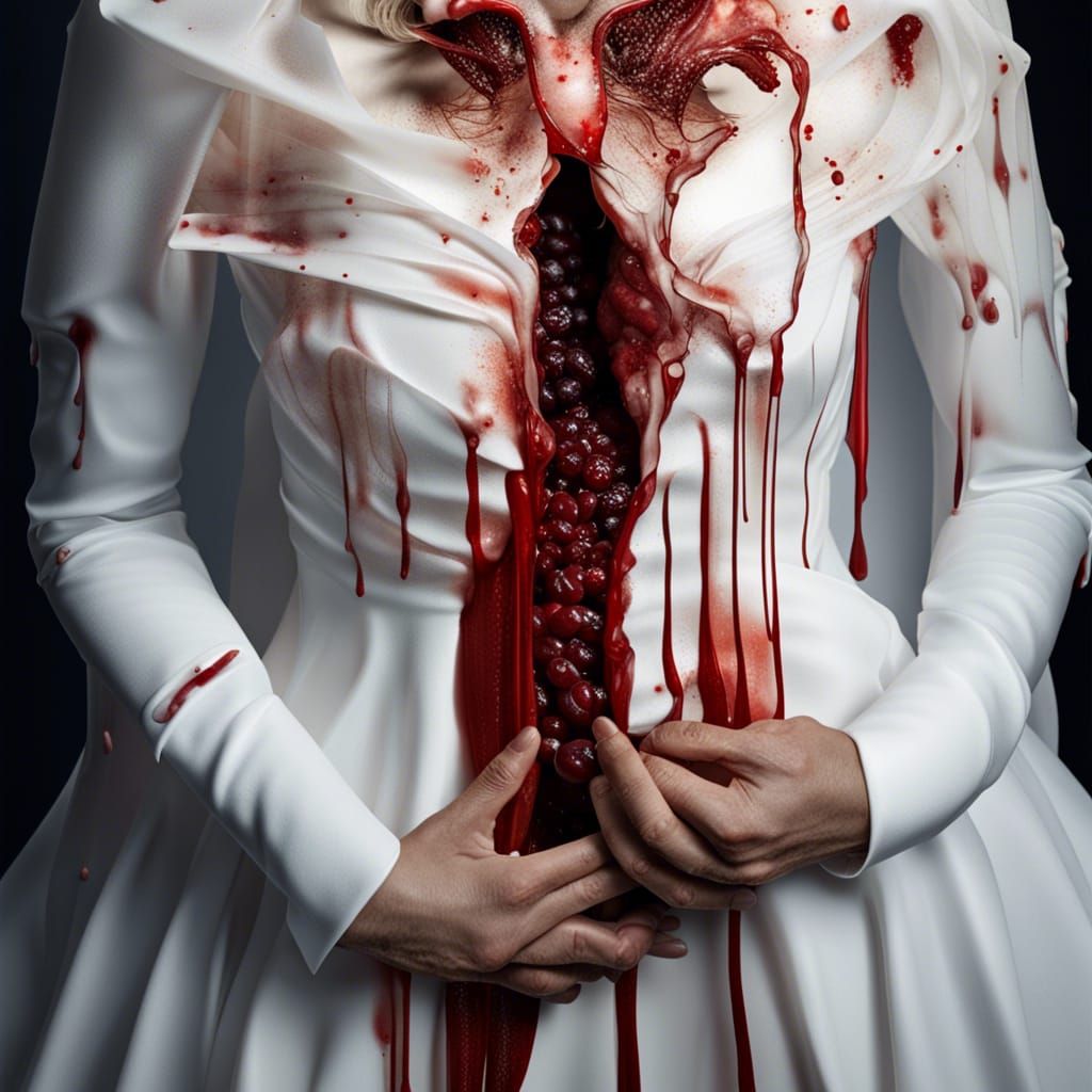 Vampire Feeding, Close-Up Color Portrait