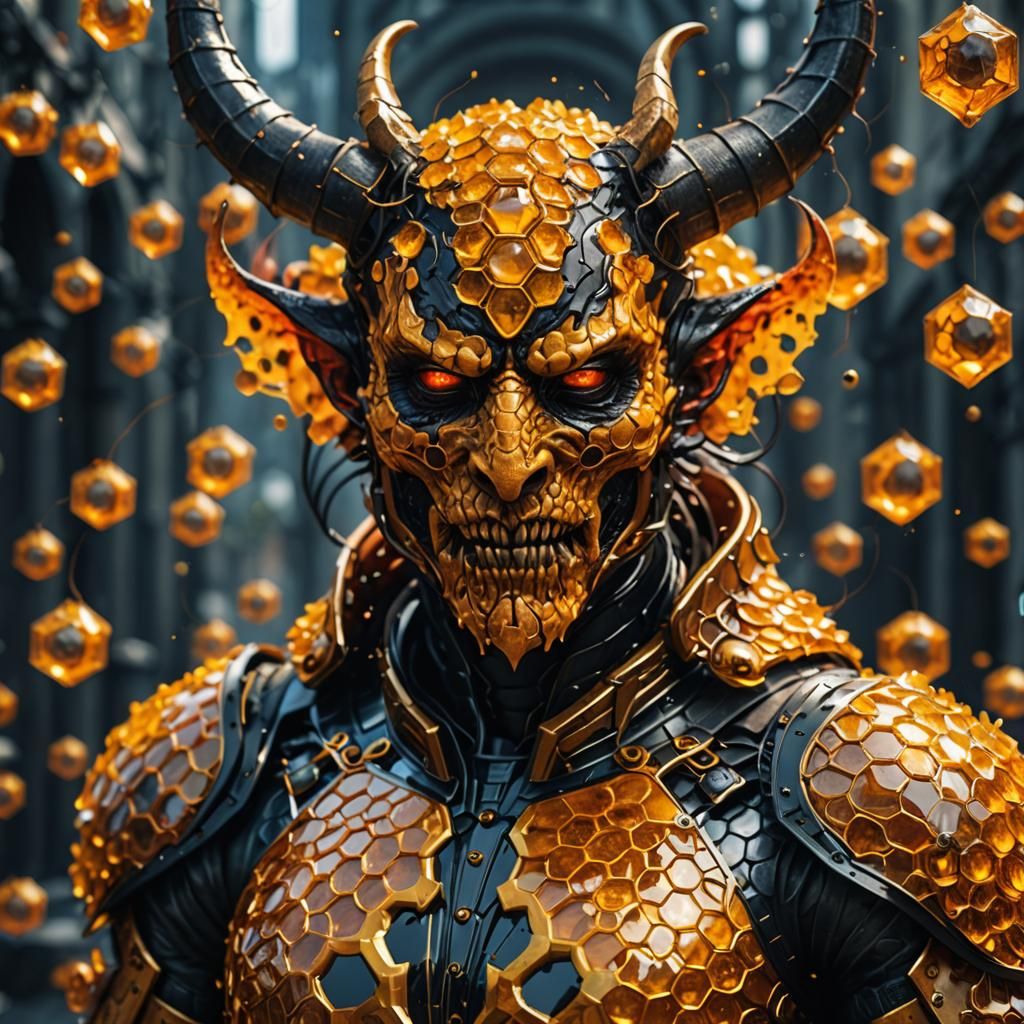 Honeycell Demon in Double Exposure