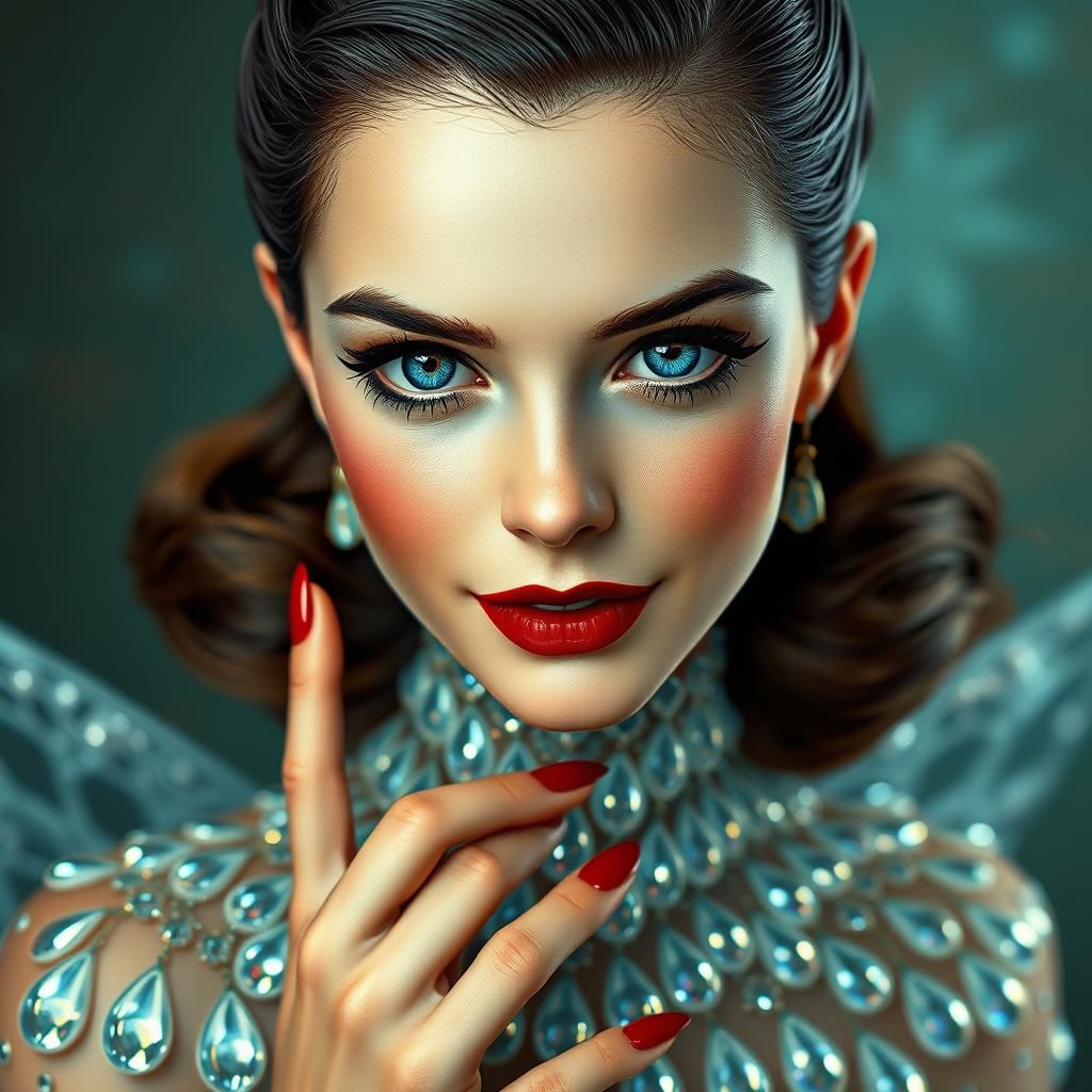 Hollywood Princess in Crystalline Gown