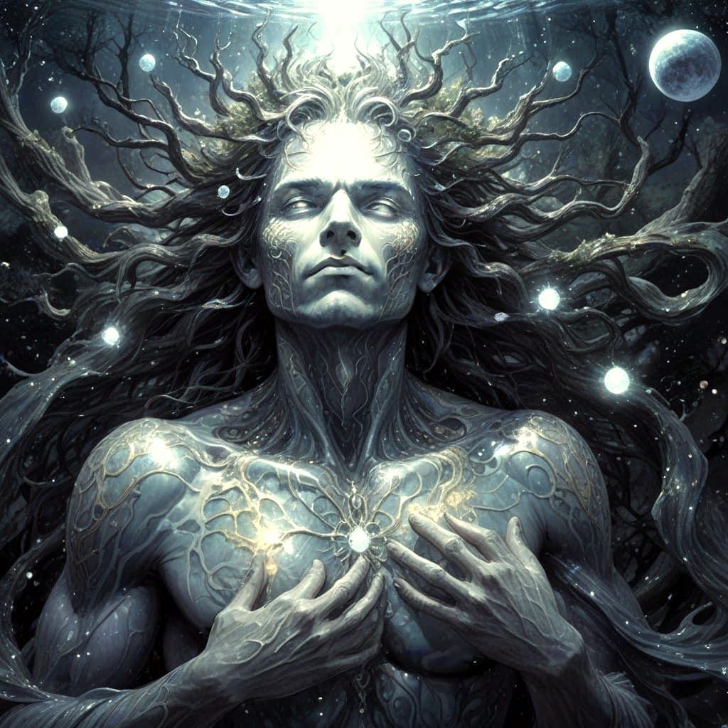 Ethereal Cosmic Entity on a Vibrant Alien World