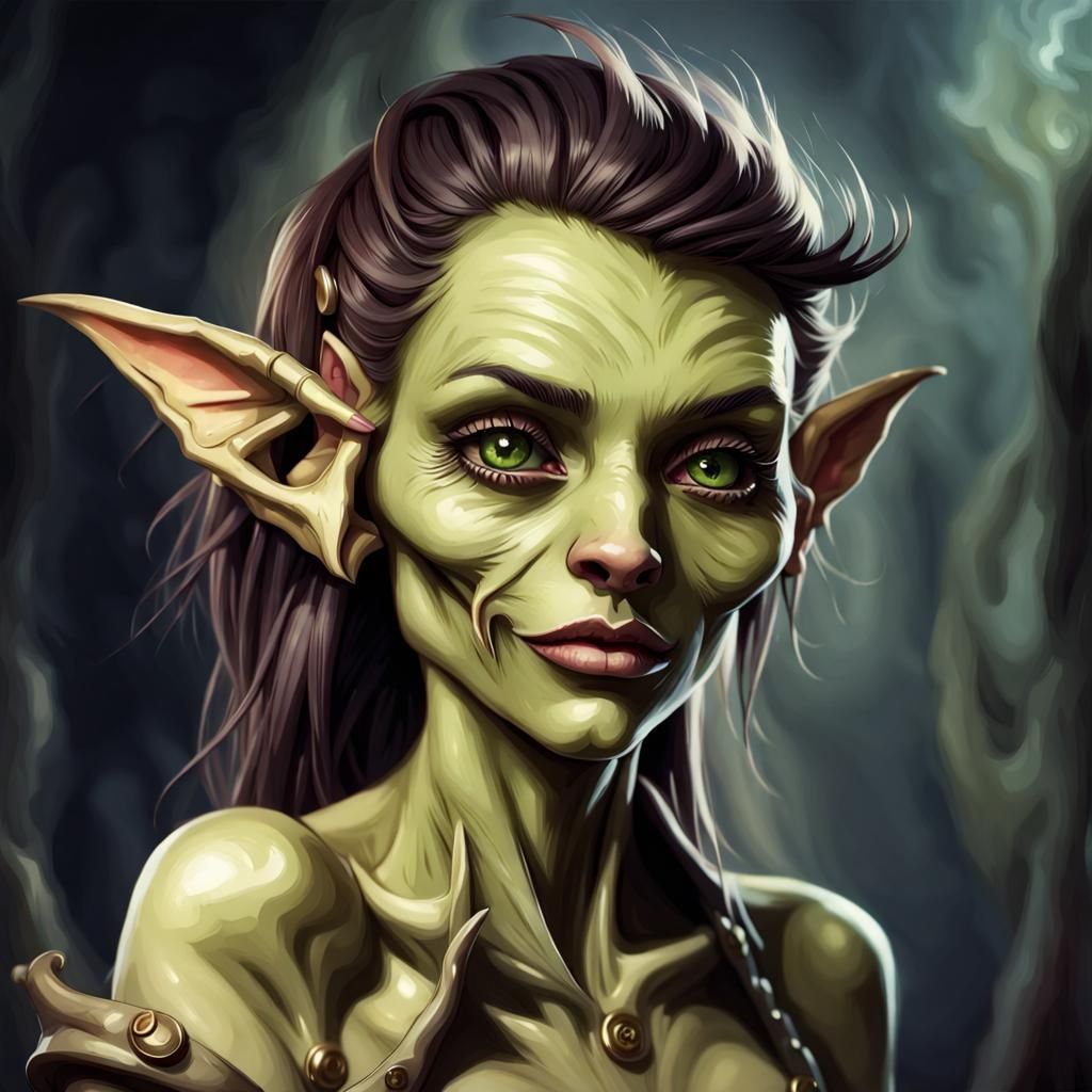 Attractive Goblin Woman Illustration