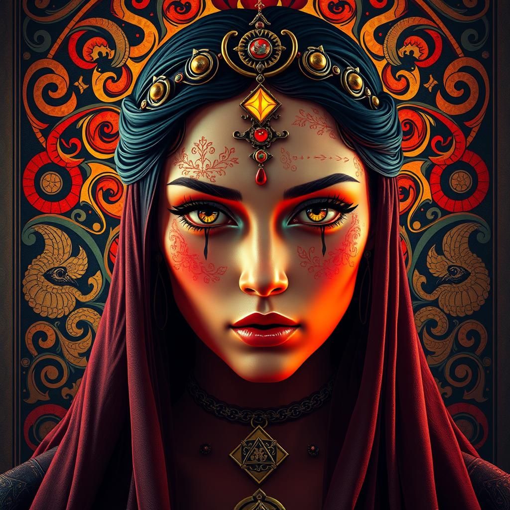 Karma Portrait in Art Nouveau Style