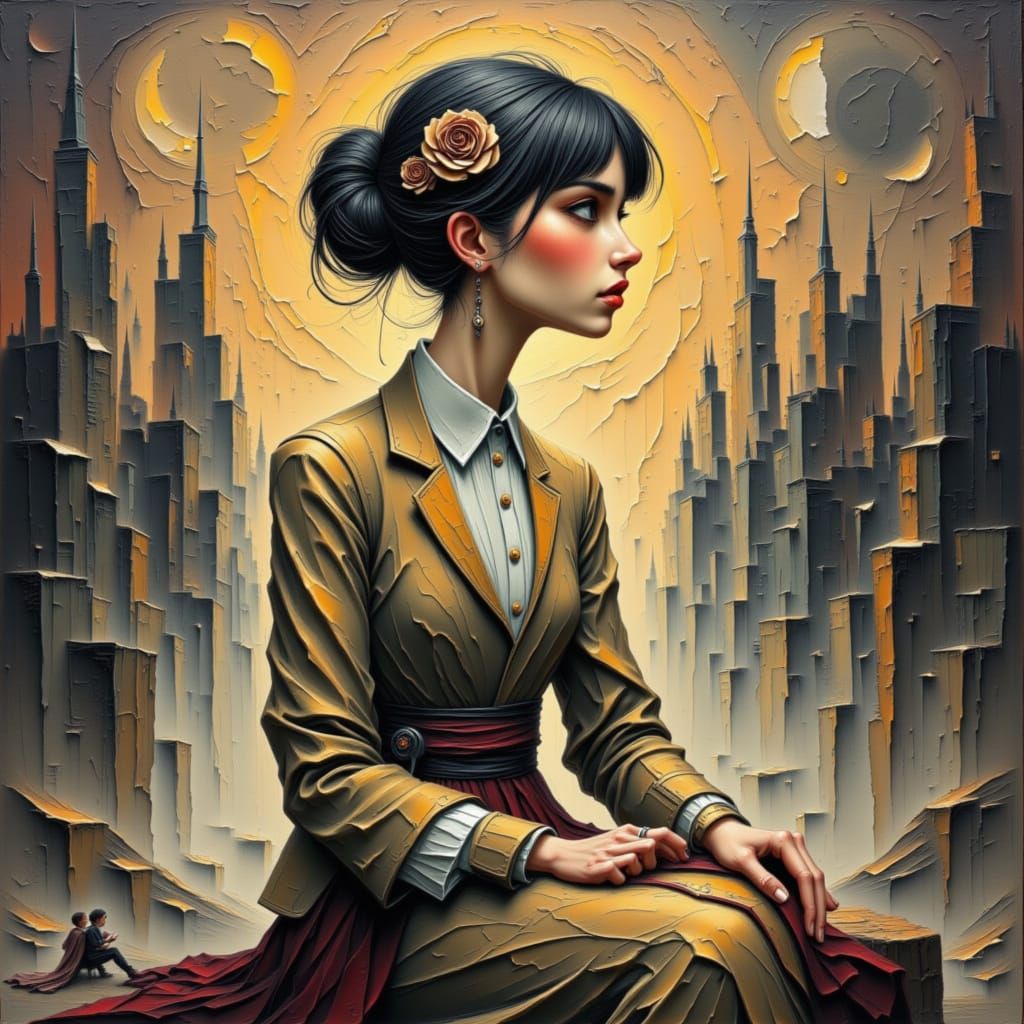 Ethereal Portrait with Flux Wings and Moonchild Aura