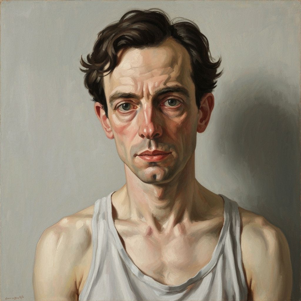Expressive Portrait of a Man in Naturalistic Style