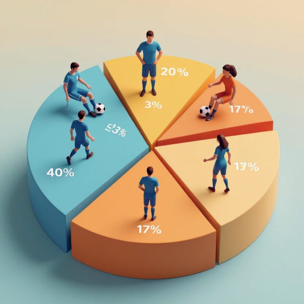Gender Distribution in Football: A 3D Pie Chart