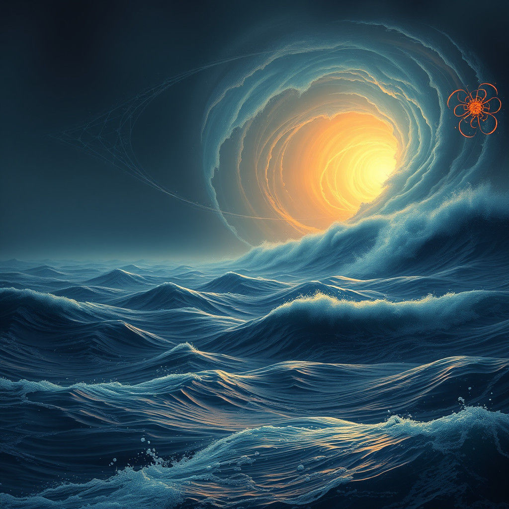 Surreal Maelstrom on the Horizon in Dreamlike Style