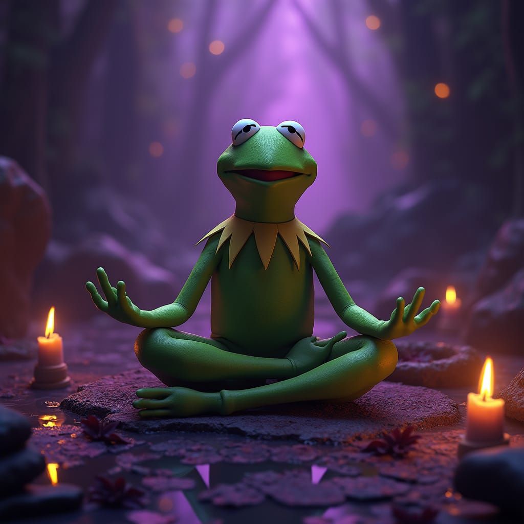 Mystical Muppet in Contemplative Silence