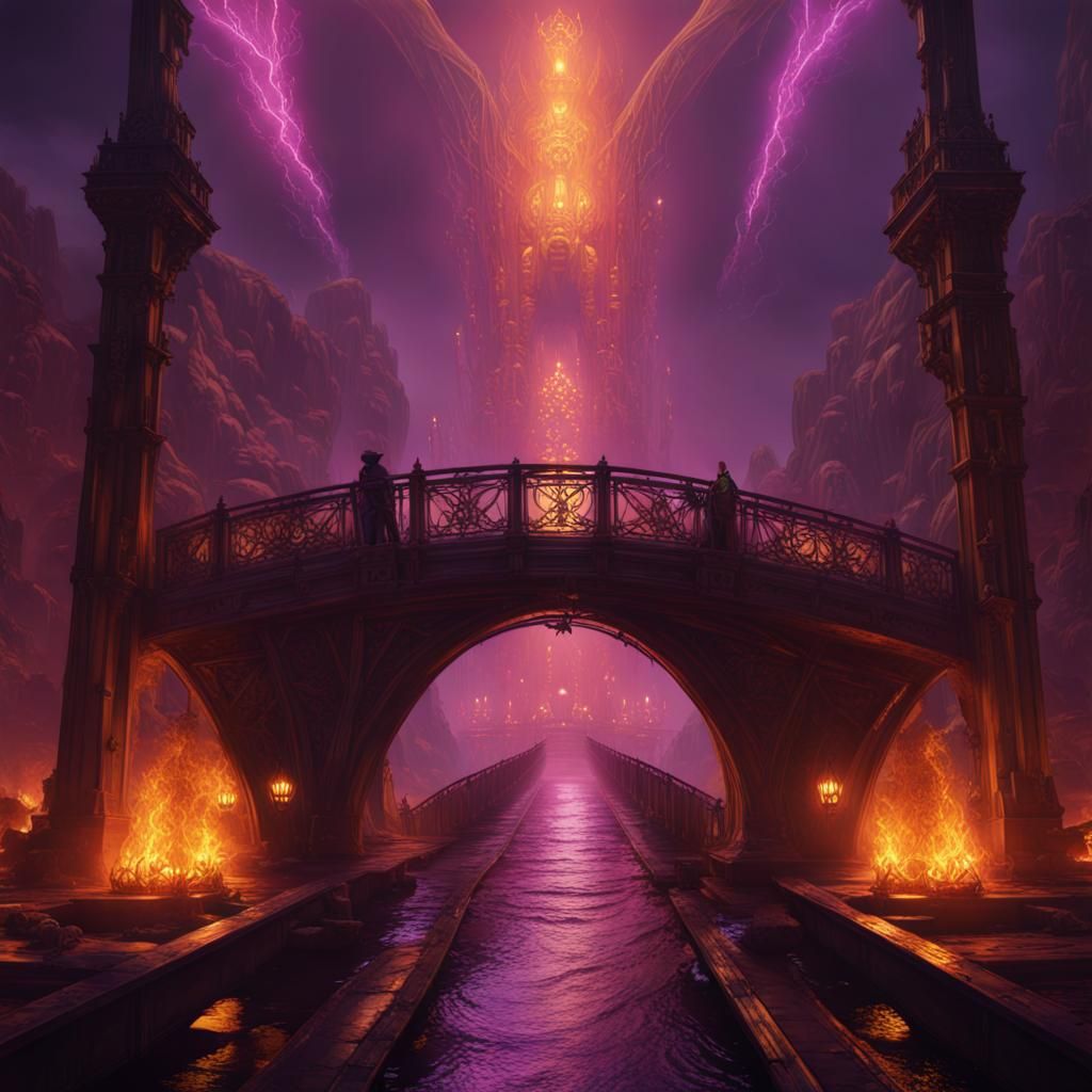 The Bridge to Hell: Dark Fantasy Concept Art