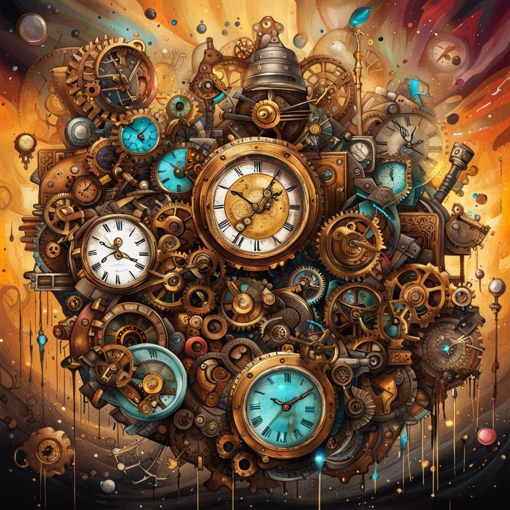Steampunk Universe of Clocks and Gears