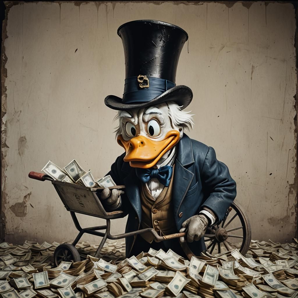 Scrooge McDuck Transports Money