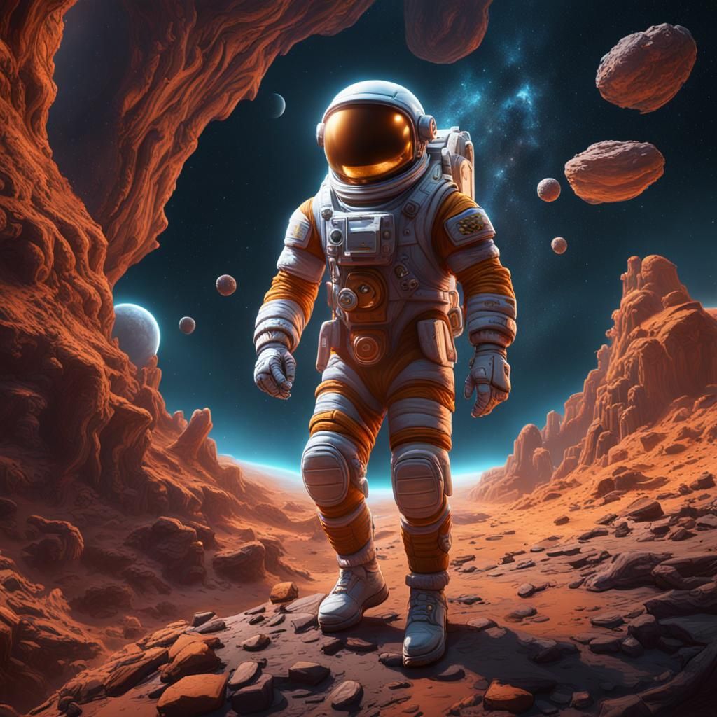 Spaceman Spiff: Detailed Matte Painting in Deep Color