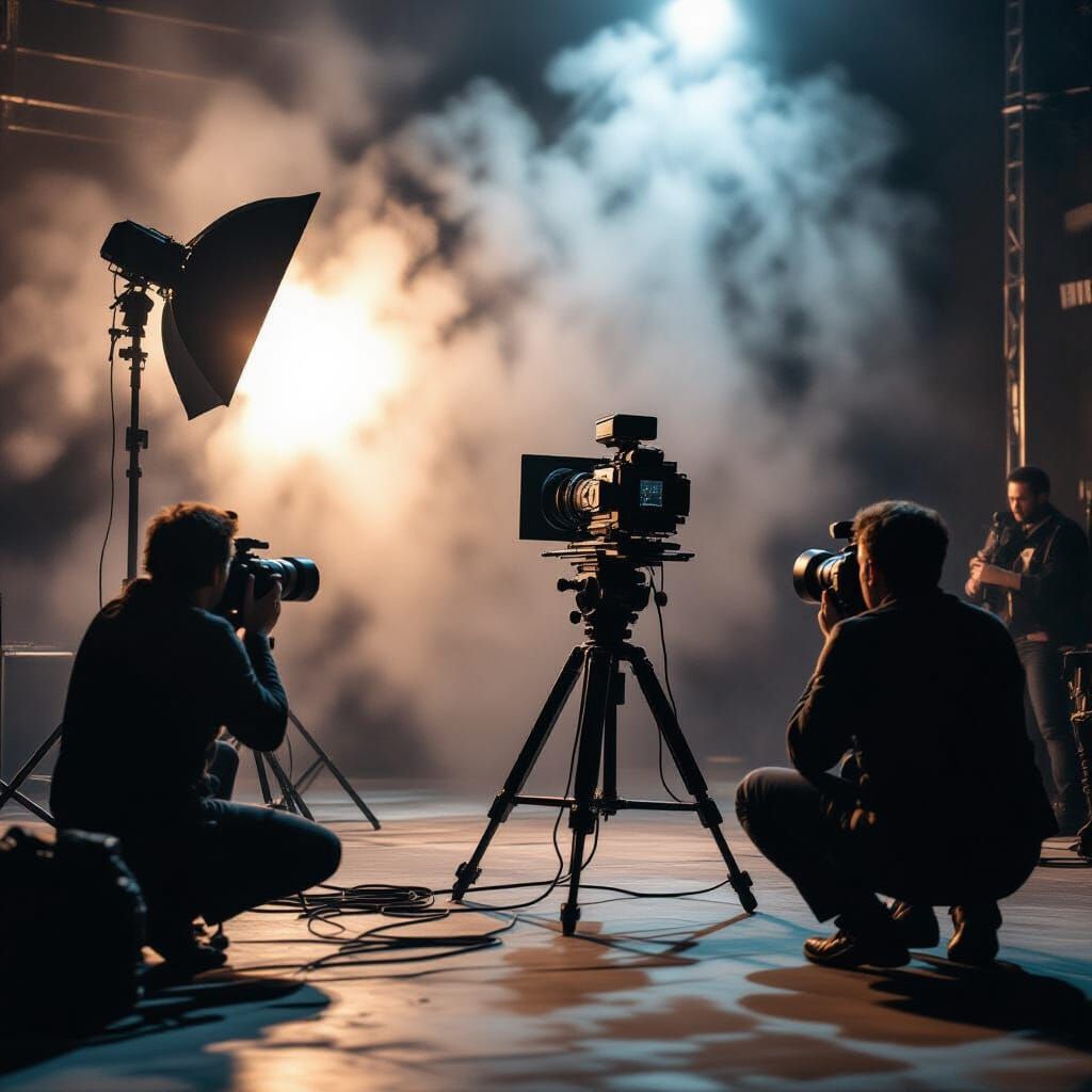 Epic Cinematic Film Still with Dramatic Lighting