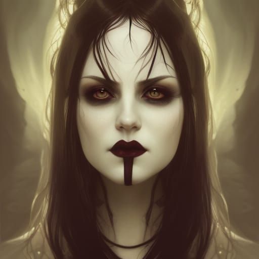 Lilith: Vampire Goddess in Gothic Art Style