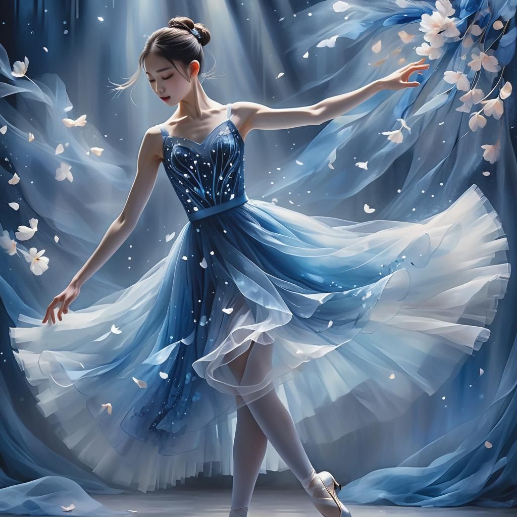 Heavenly blue tulle