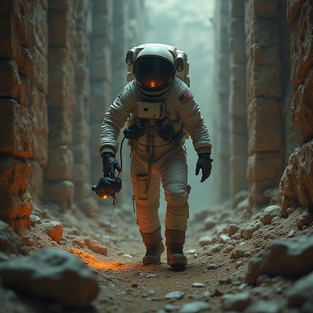 Astronaut in Faded Ruins, Discovery and Mystery