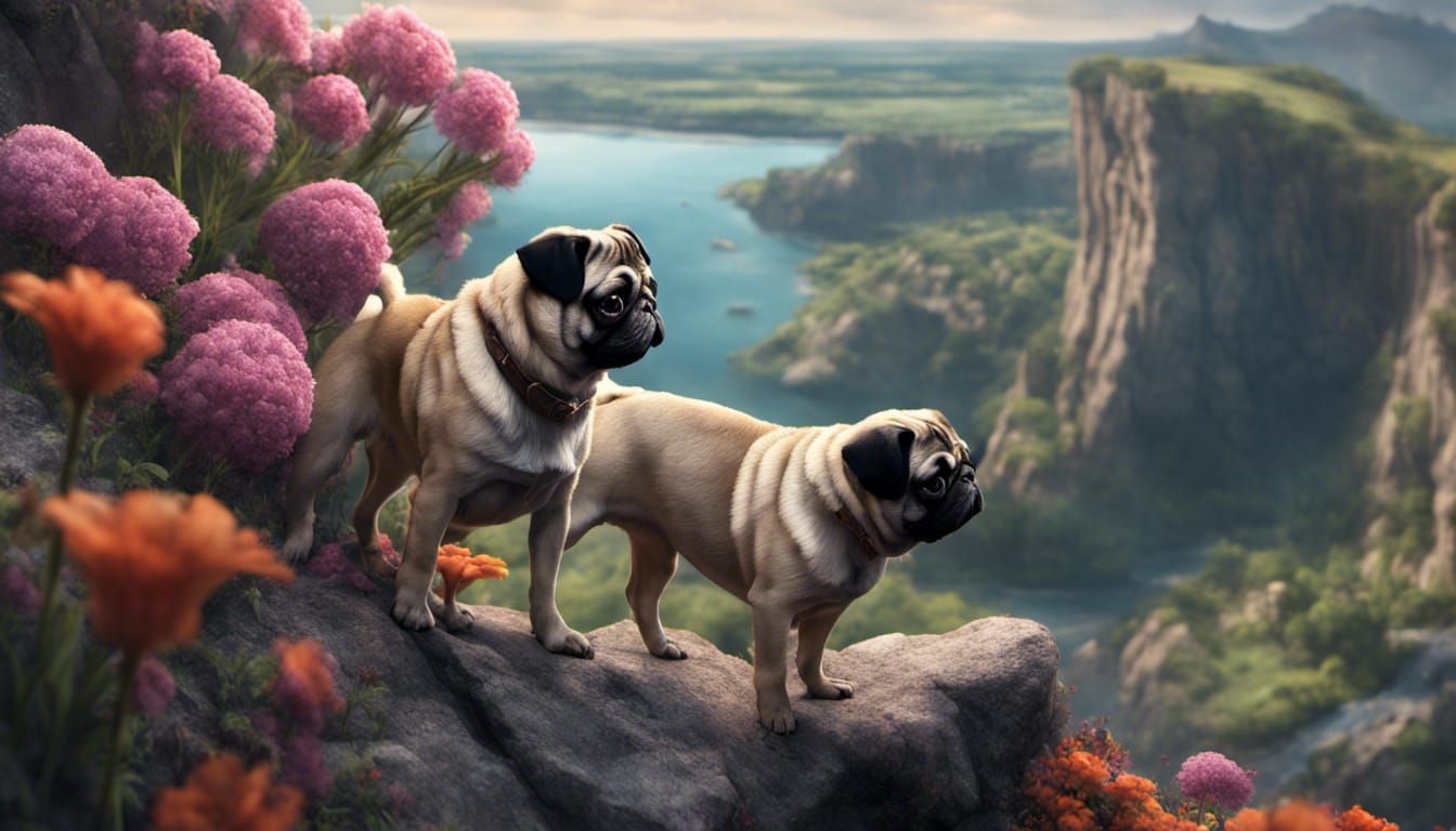 Pug Overlook: Fantastical Matte Painting in Deep Color