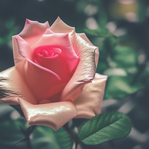 Metallic Rose in Professional Photography Style