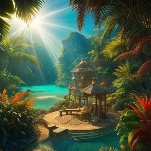 Tropical Ocean Resort Ruled by Sun-God