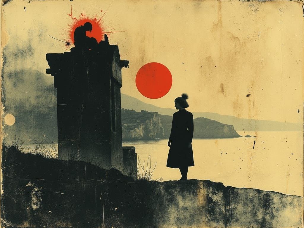 Surreal Grief and Healing in Double Exposure