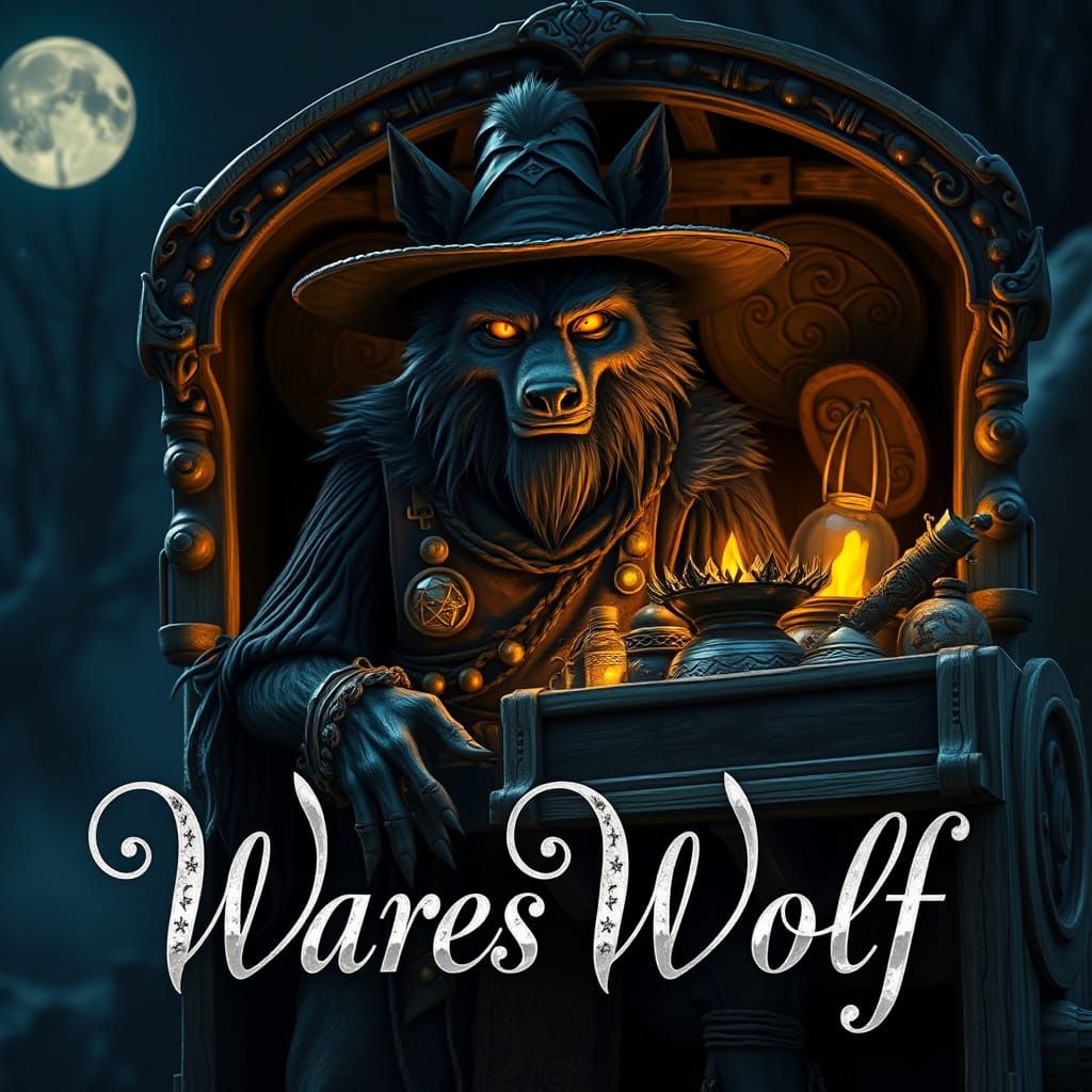 Moonlit Peddler Unveils Enchanted Wares in Cyberpunk Aesthet...