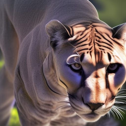 Dramatic Full Body Panther in Color