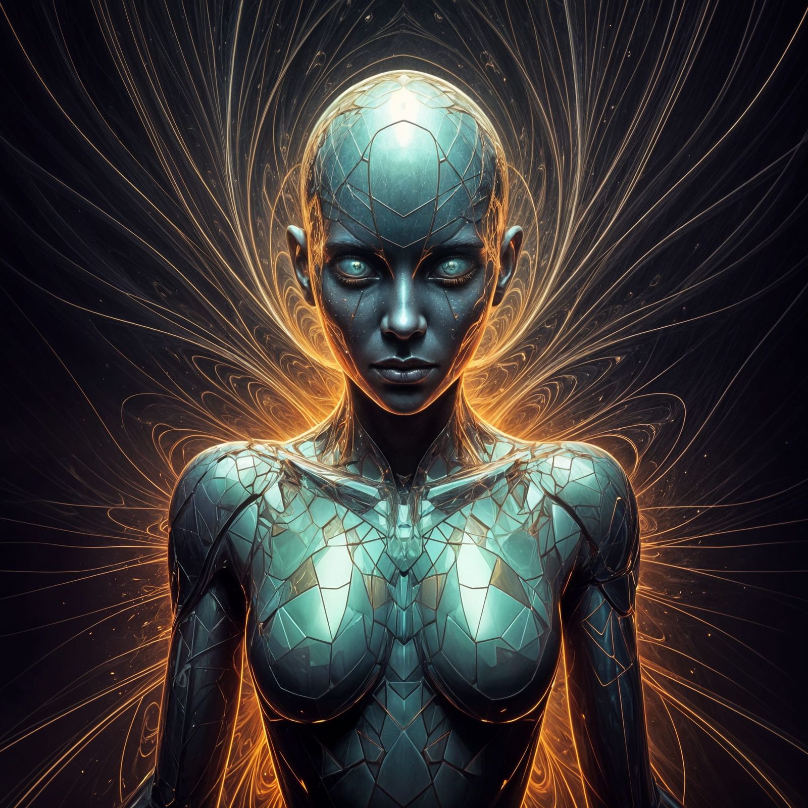 Iridescent Angel in Celestial Beauty