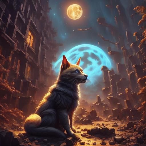 Mystical Room with Glowing Orbs: Digital Matte Painting