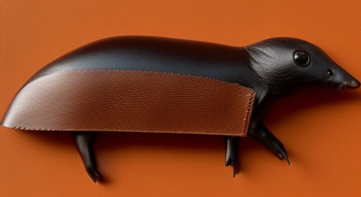 Carved Leather Shrew: Two-Dimensional Leatherwork Art
