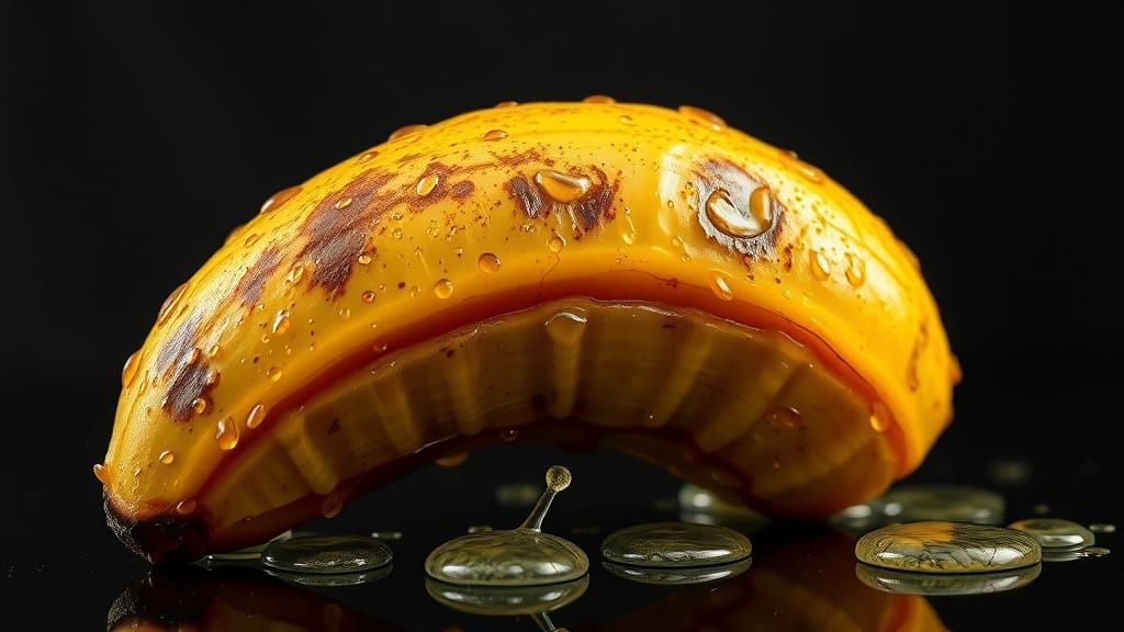 Surreal Banana-Potato Hybrid in Hyperrealistic Style