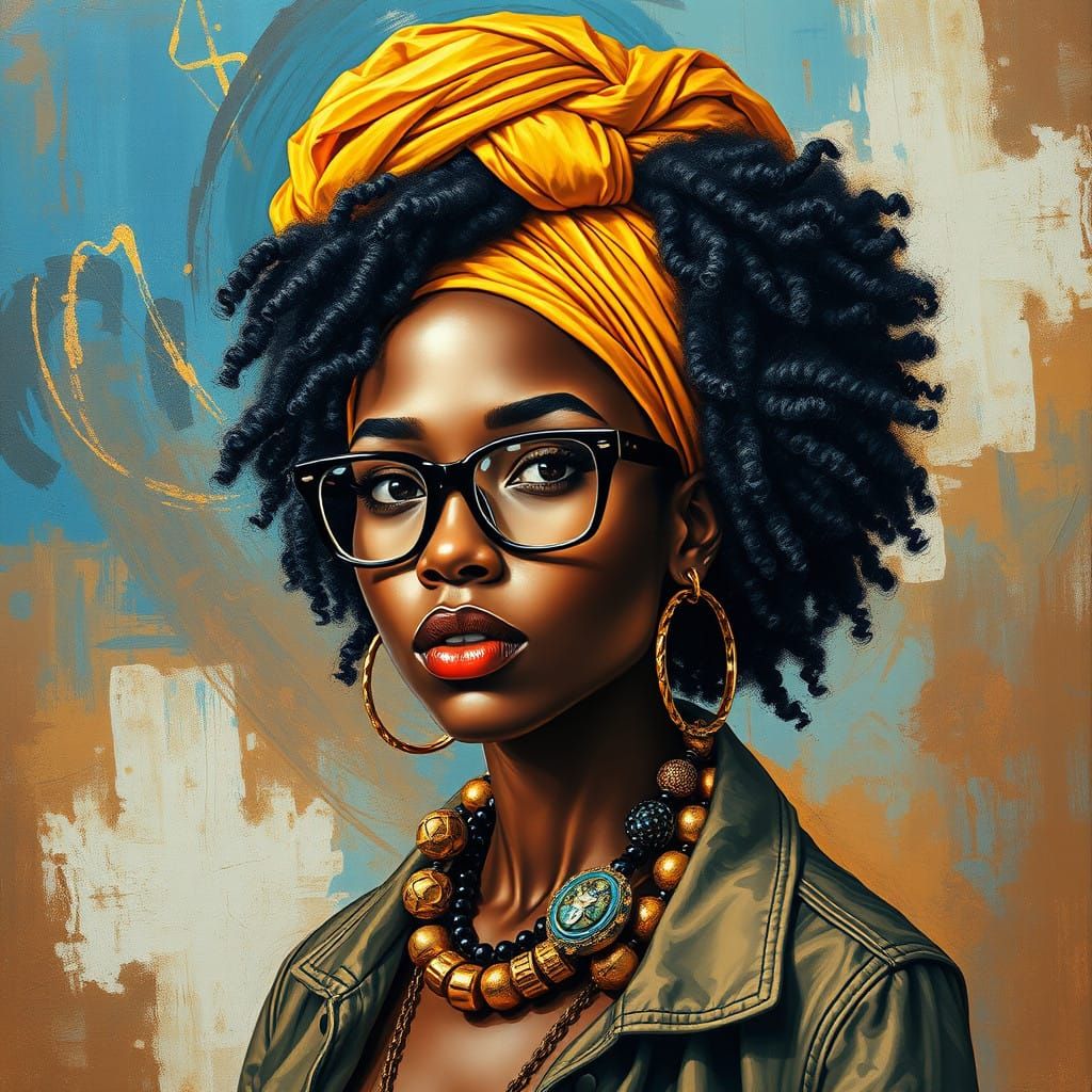 Influential Modern Portrait with Afro Textured Hair