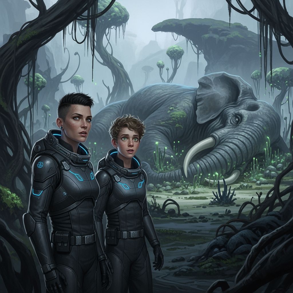 Space Explorers Discover Colossal Alien Creature