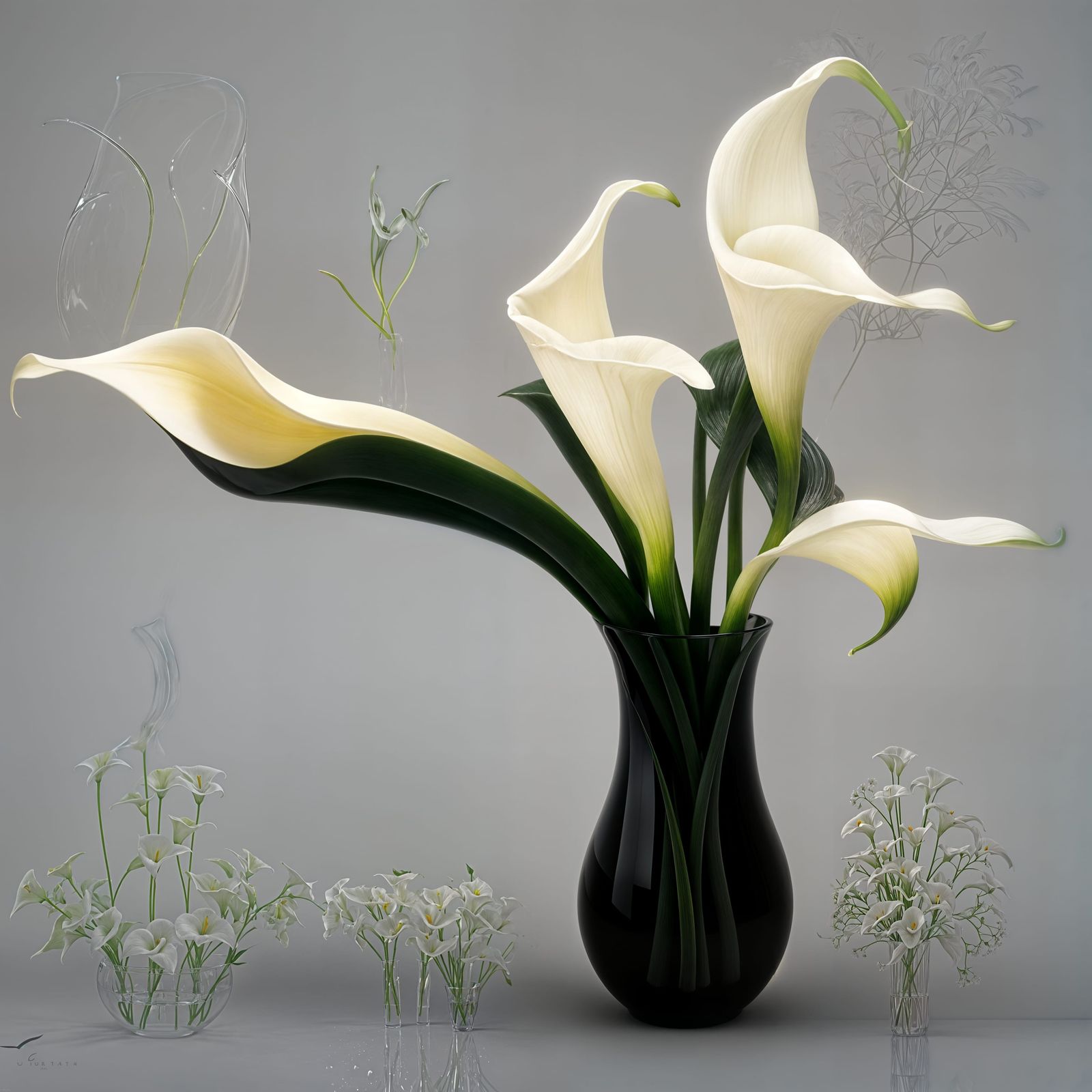 Stunning Calla Lilies in 3D Rendering