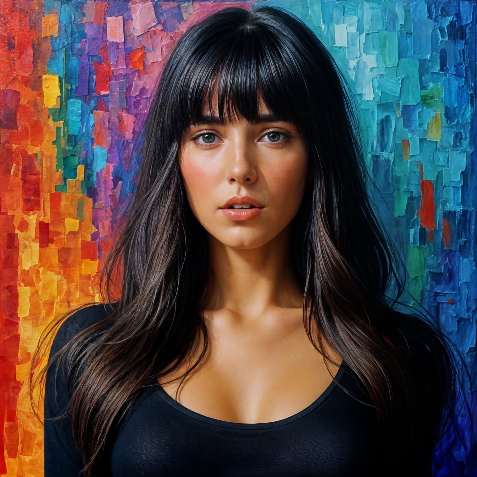 Romantic Singer in Modern Minimalist Living Room