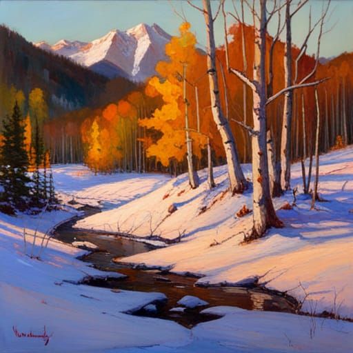Seasons Changing: Oil Painting Landscape