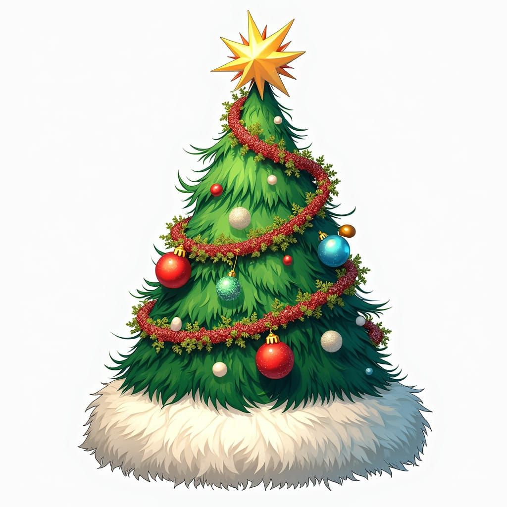 Whimsical Christmas Hat Miniature Tree