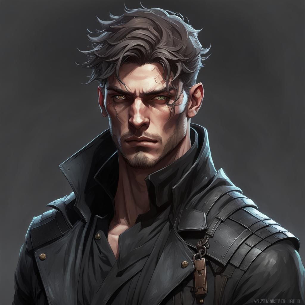 Handsome Teenage Thief Picking a Lock